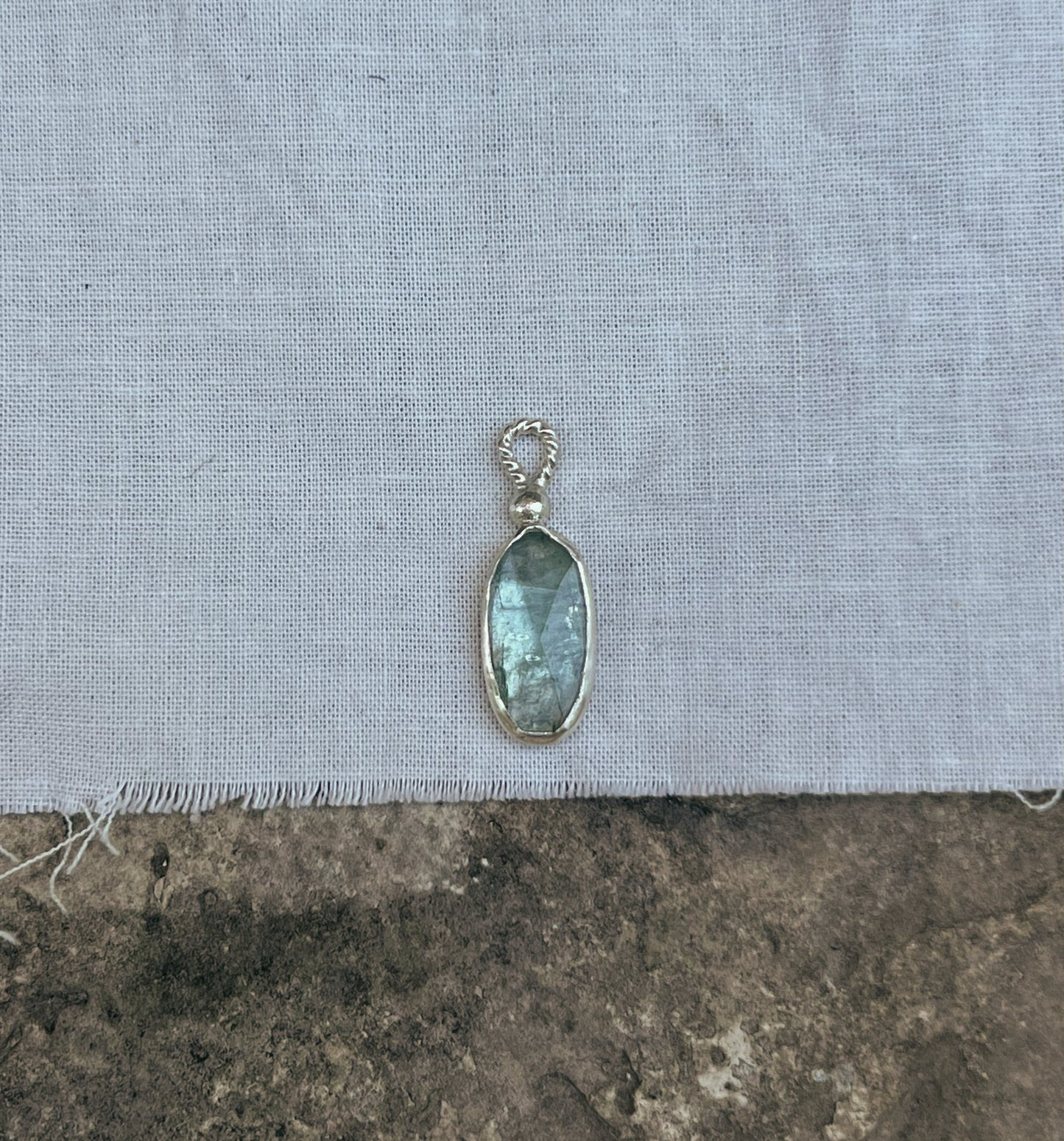 Aqua Kyanite Pendant