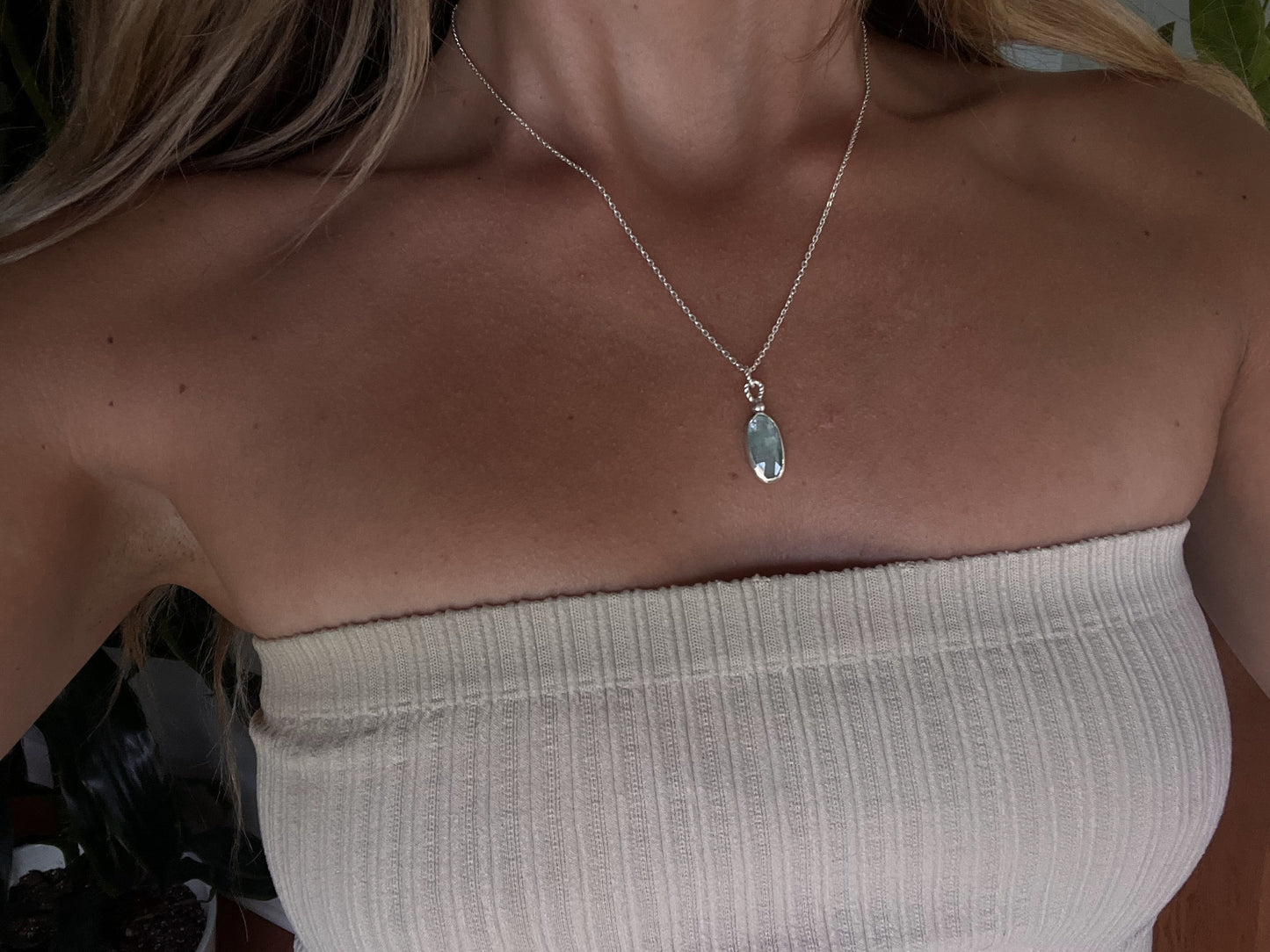 Aqua Kyanite Pendant