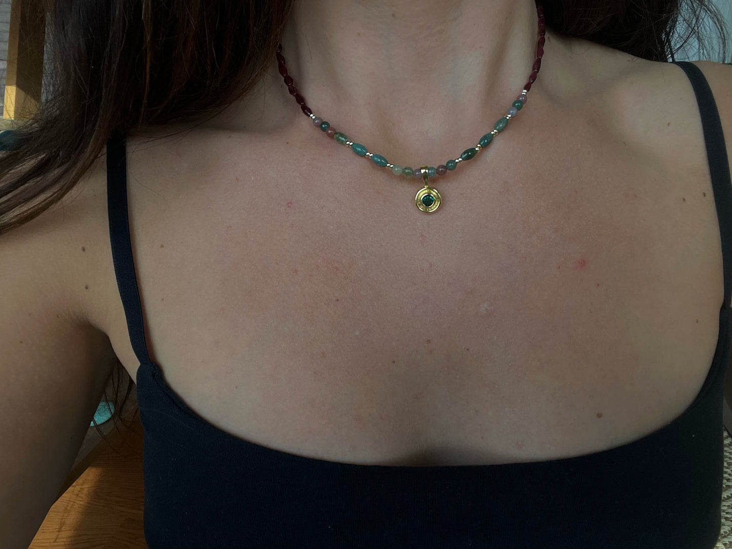 Indian Agate & Garnet