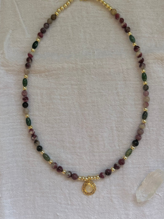 Watermelon Tourmaline & Moonstone