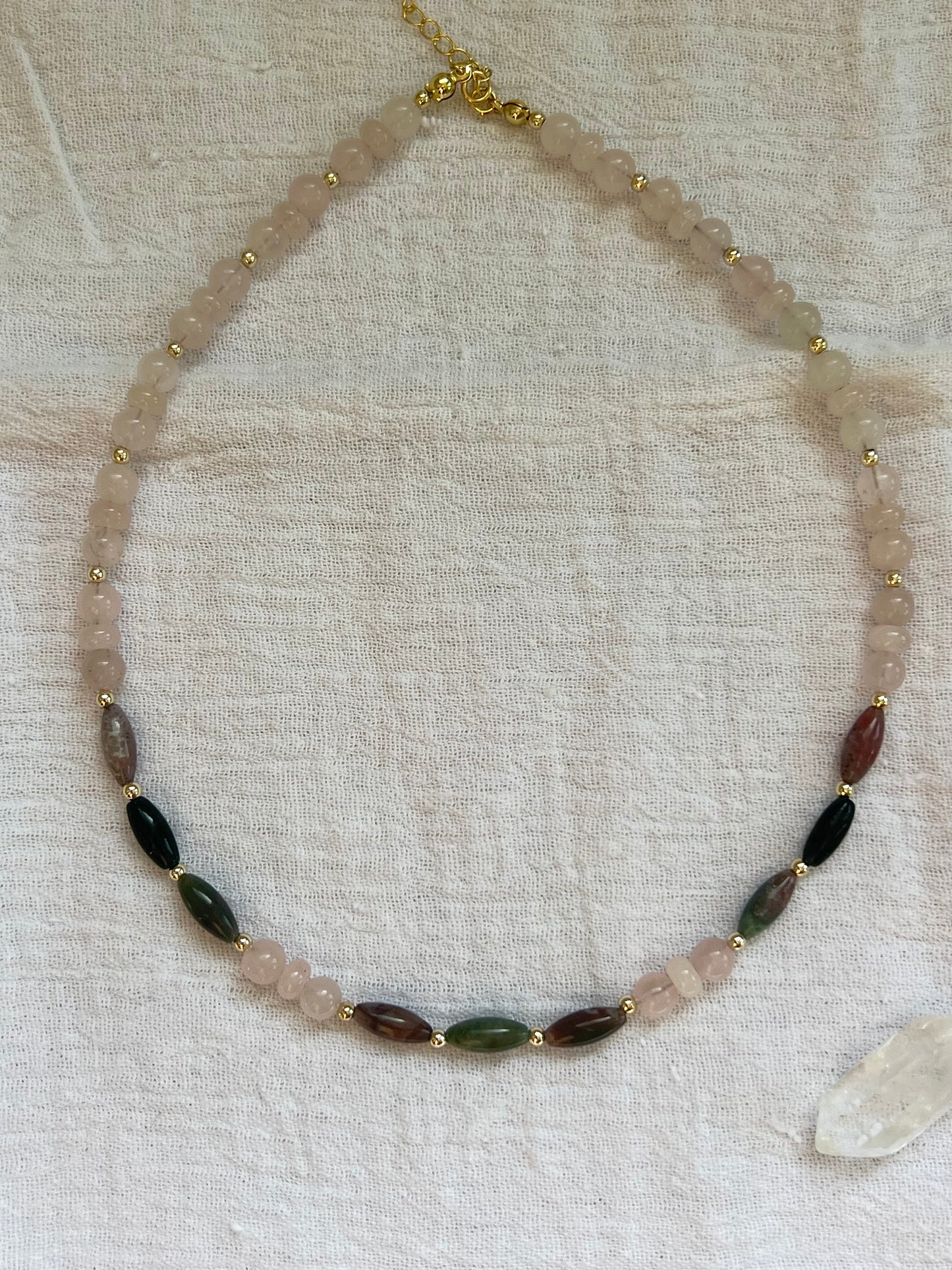 Rose Quartz & Indian Agate
