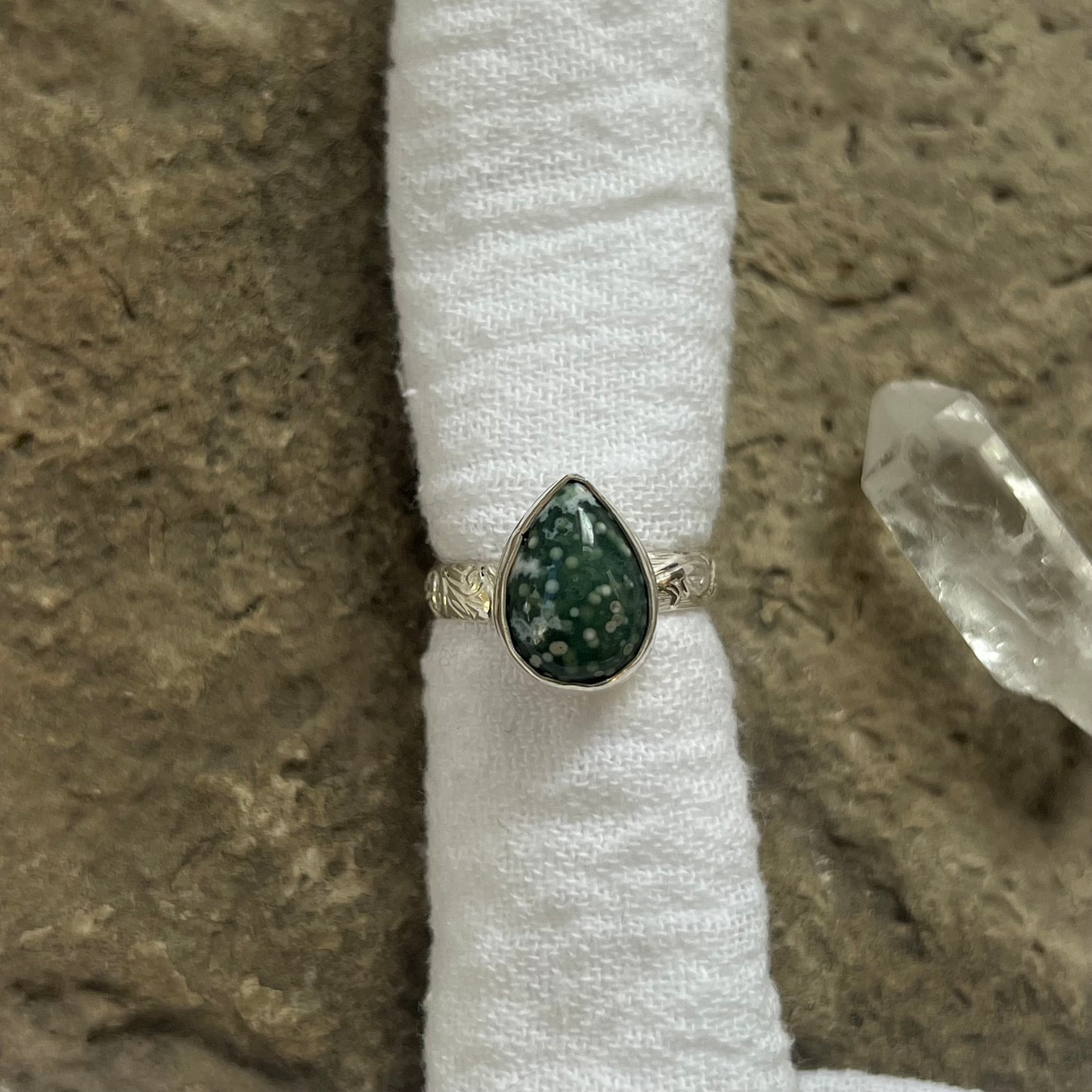 Ocean Jasper Ring - Size 8