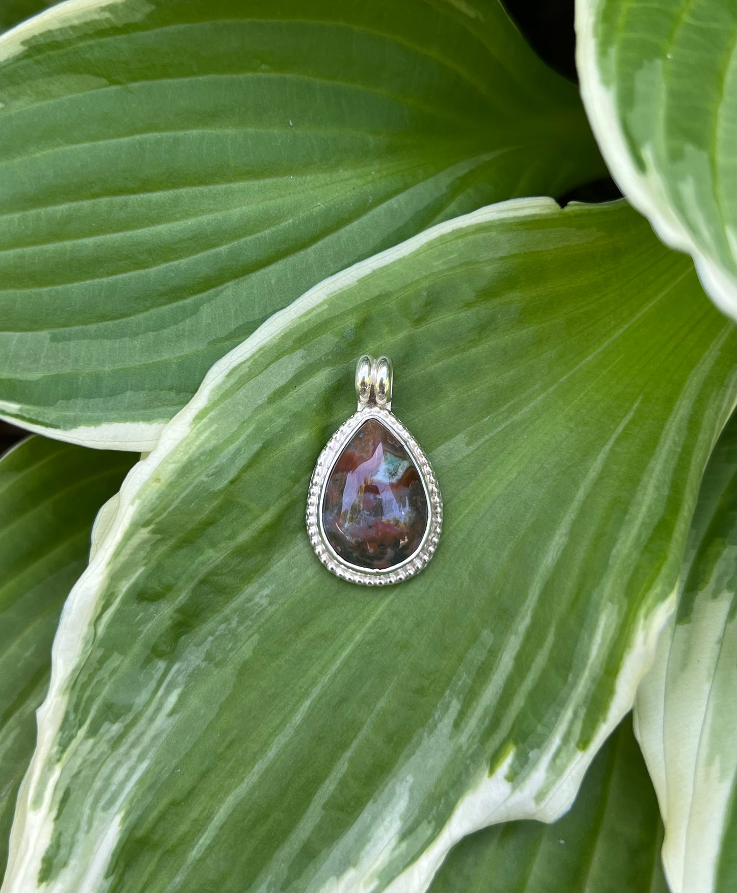 Ocean Jasper Drop Pendant