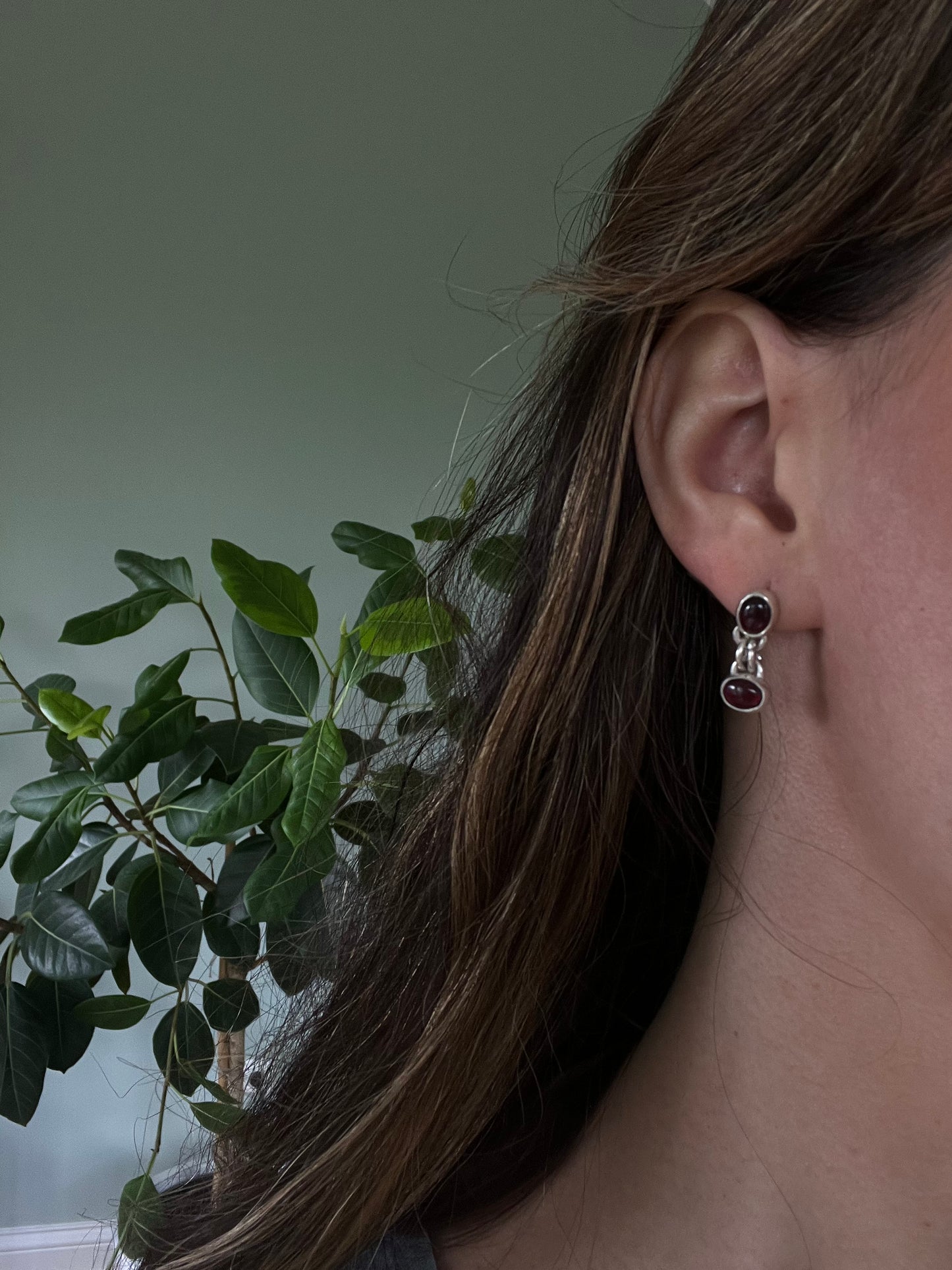 Garnet Garden Studs