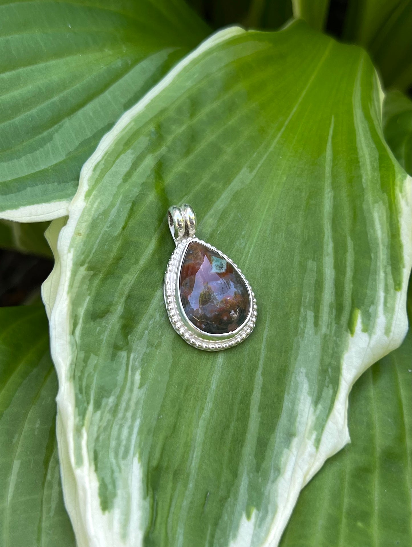 Ocean Jasper Drop Pendant