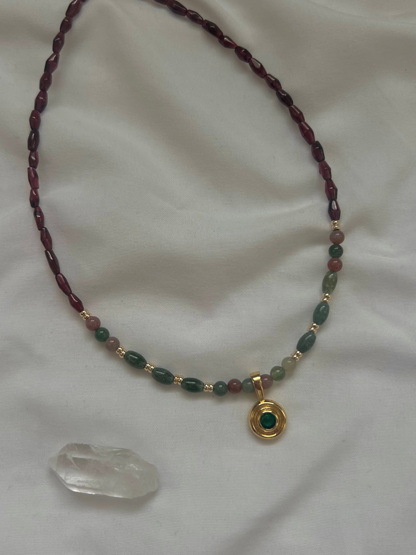 Indian Agate & Garnet