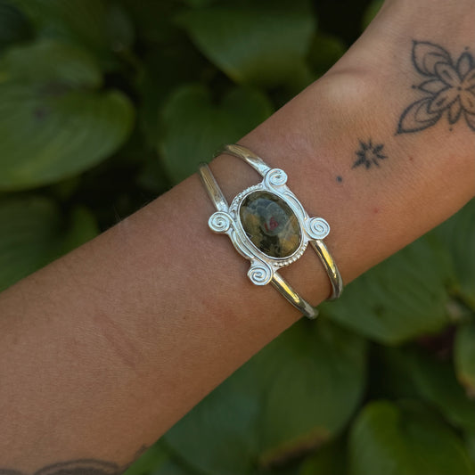 Rainforest Jasper Spiral Cuff