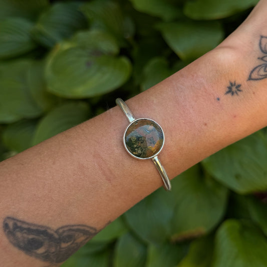 Rainforest Jasper Circle Cuff